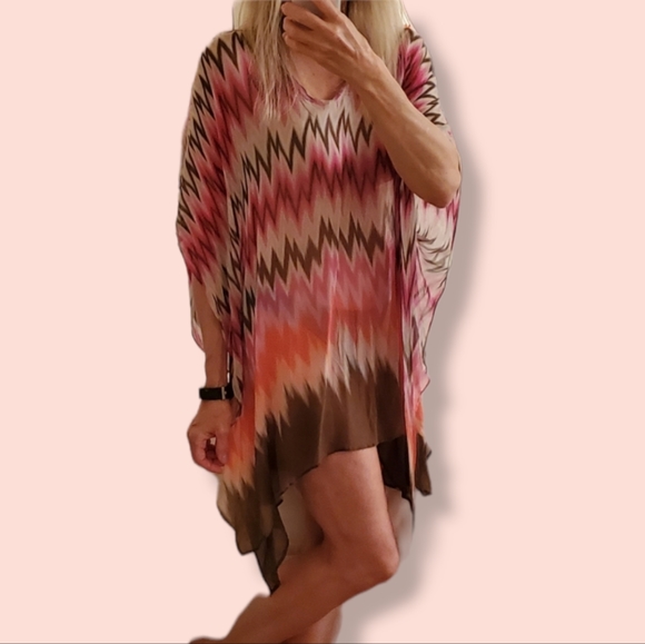 Other - Bathing Suit  Cover Up  Pink and Brown coverup